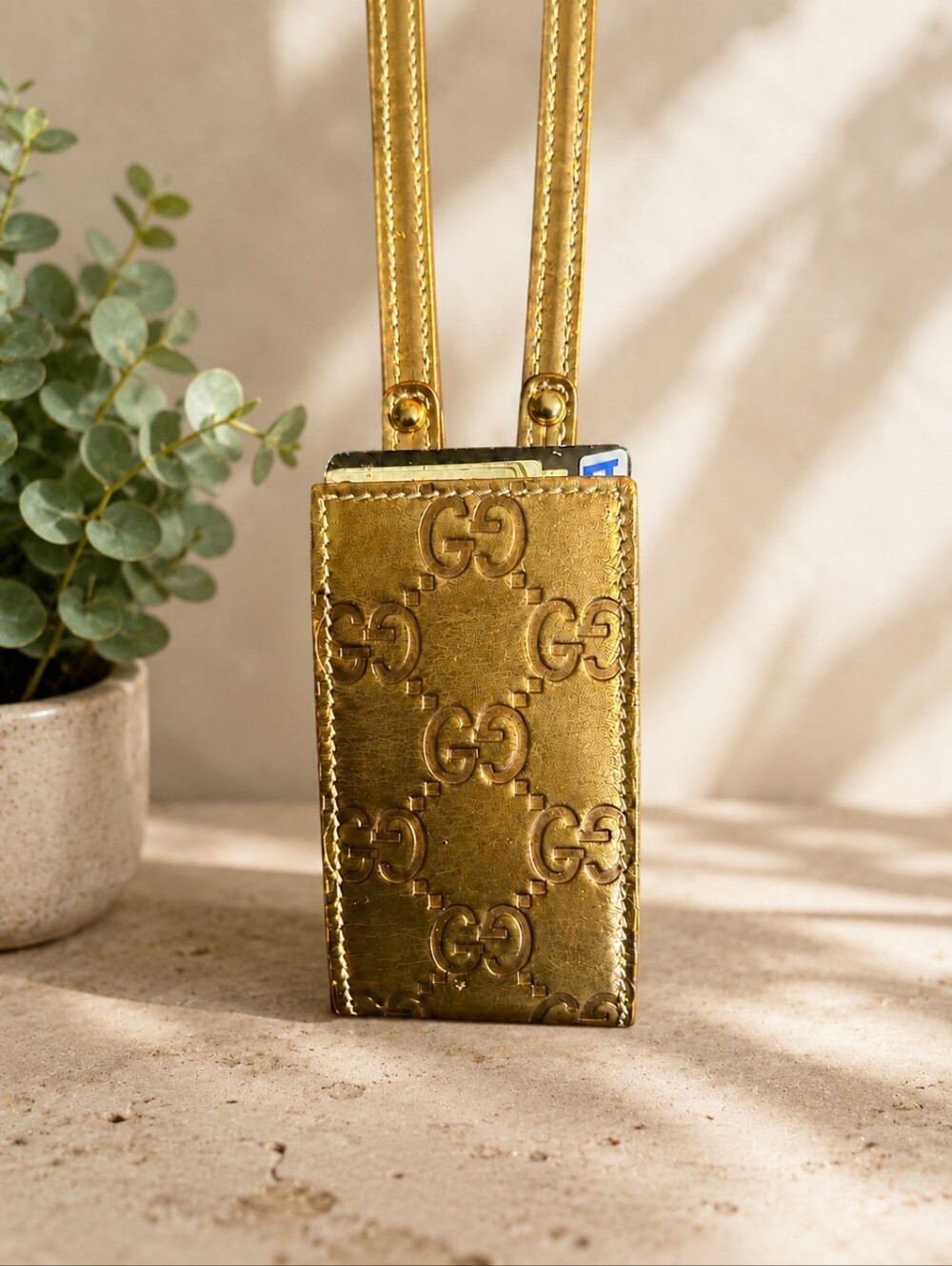 GUCCI Guccissima Necklace/belt Loop Pouch